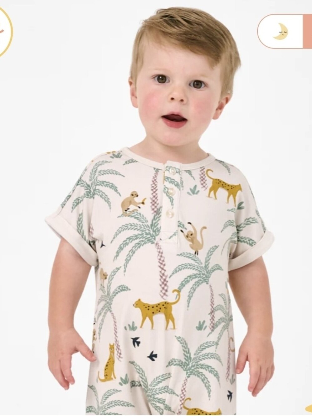 Little Sleepies Wild Escape Romper And Crib Sheet